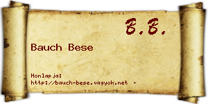 Bauch Bese névjegykártya